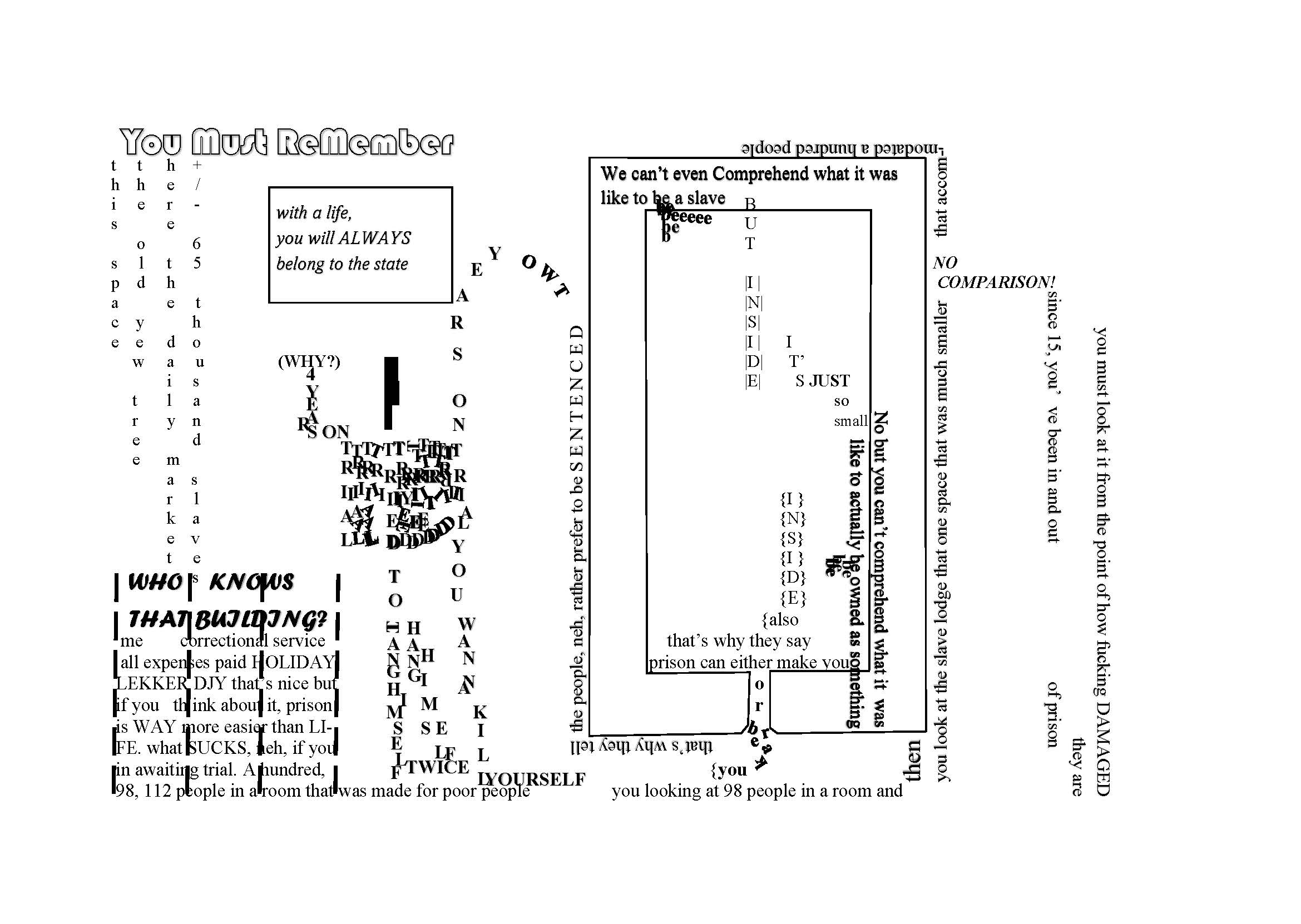 Page 1 of found text poem