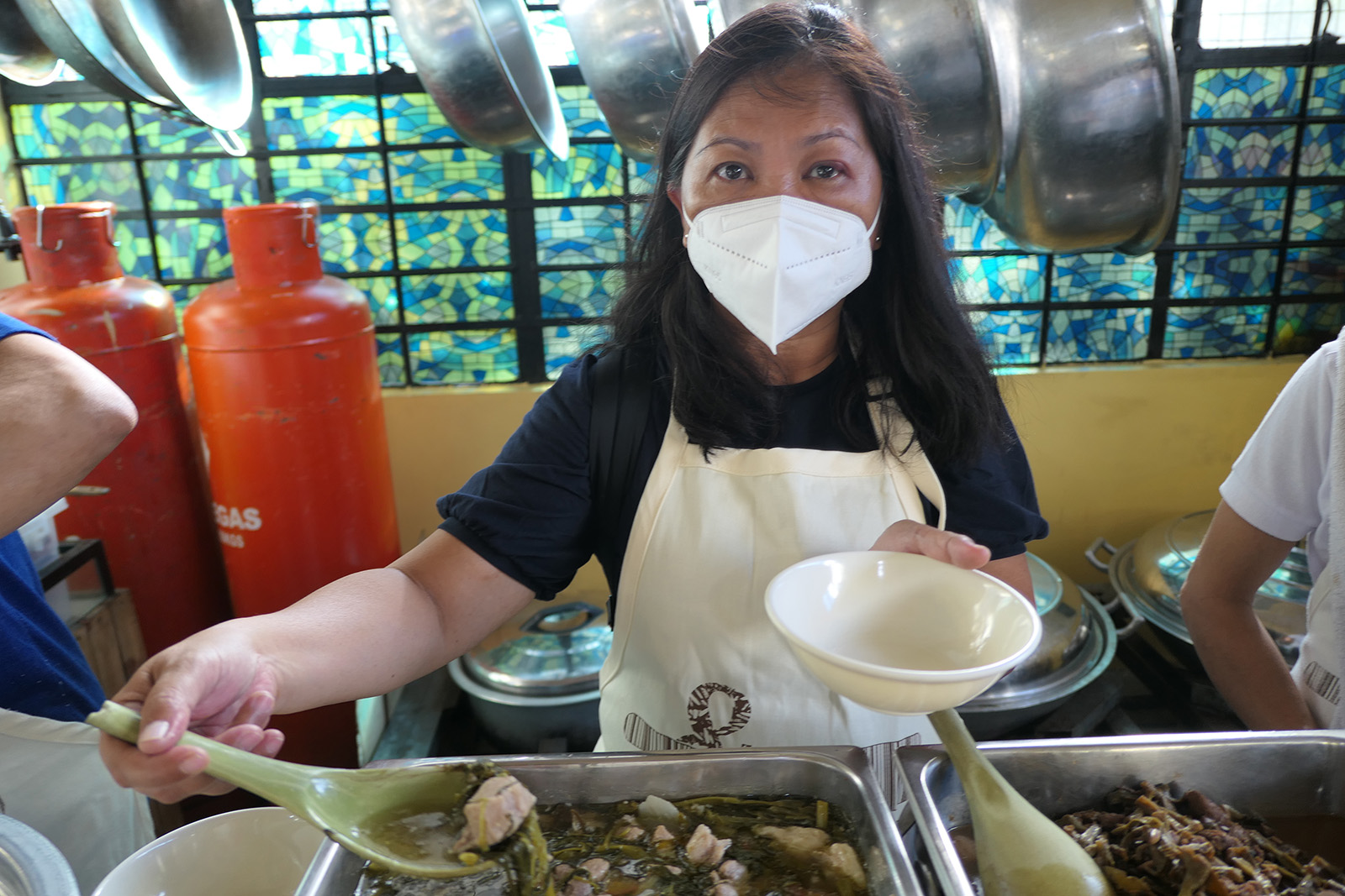 Jazmin serving at Kalinga.